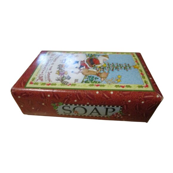 Mary Engelbreit Christmas Spice Bar Soap Festive Holiday Design Three Vintage - Picture 16 of 16